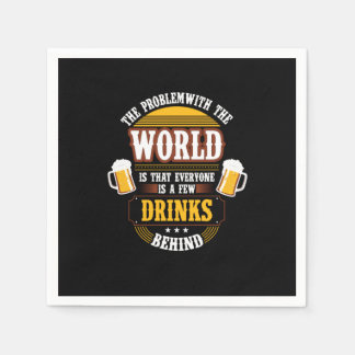 ビール好きな人みんな生まれ変わったら数杯飲んでる スタンダードカクテルナプキン