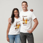 ビール好きな大人への誕生日プレゼントに Cheers Beer Custom Age Birthda Tシャツ (ユニセックス)