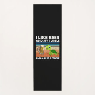 ビール好きな私 ビールが好きで、さらに亀の誕生日も ヨガマット
