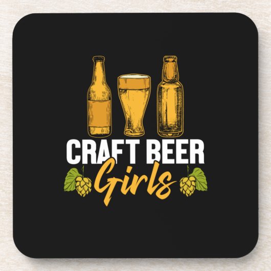 ビール好きのためのクラフトビール女子 誕生日 コースター (正面)
