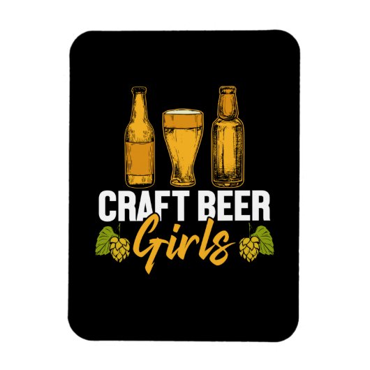 ビール好きのためのクラフトビール女子 誕生日 マグネット (縦)