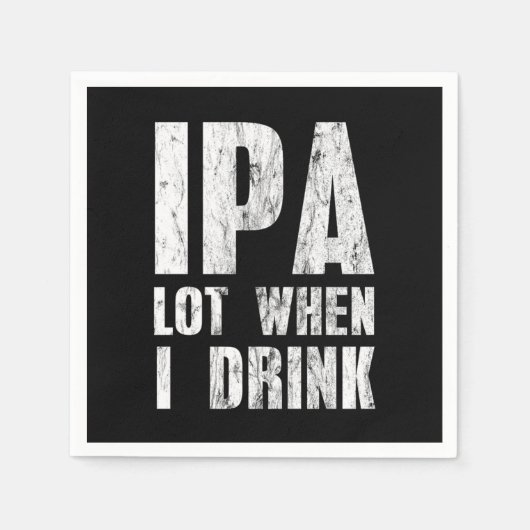ビール好きのアルコール飲料を飲むときIPAロット スタンダードカクテルナプキン (正面)