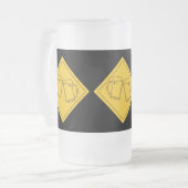 ビール好きのサイン フロストグラスビールジョッキ (正面左)