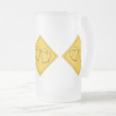 ビール好きのサイン フロストグラスビールジョッキ (正面右)