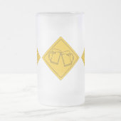 ビール好きのサイン フロストグラスビールジョッキ (中央)