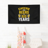 ビール好きの乾杯！還暦60歳誕生日おめでとう 横断幕 (インサイチュ)