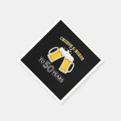 ビール好きの乾杯！50歳の誕生日おめでとう スタンダードカクテルナプキン (角)