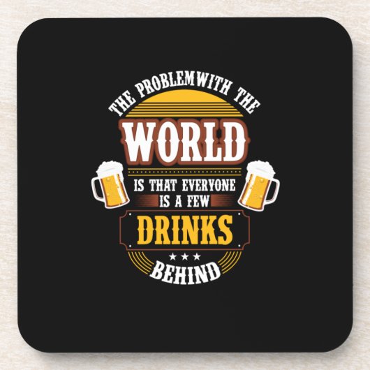 ビール好きの皆は生まれ変わっても数杯遅れ コースター (正面)