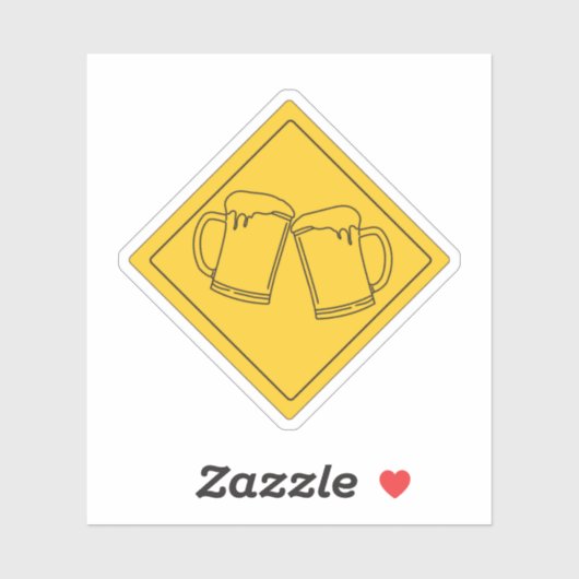 ビール好きの看板 シール (シート)