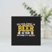 ビール好きの私がビールを持って誕生日を祝う 招待状 (スタンド正面)