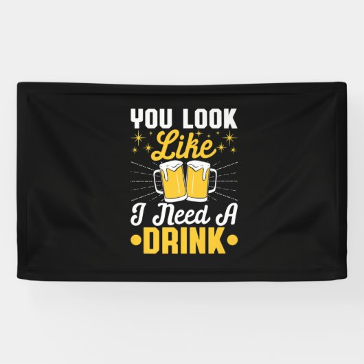 ビール好きの私が飲みたくなる ビール 誕生日 横断幕 (横)