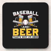 ビール好きの野球ファンへのユーモアのギフト 誕生日 コースター (正面)