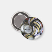 ビール好きカッコいいとトレンディー マグネット (正面/裏面)