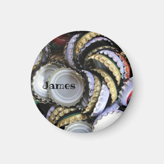 ビール好きカッコいいとトレンディー マグネット (正面)