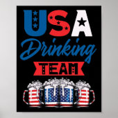 ビール好き独立を飲むアメリカの飲みチーム ポスター (正面)