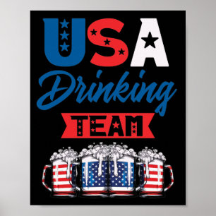 ビール好き独立を飲むアメリカの飲みチーム ポスター