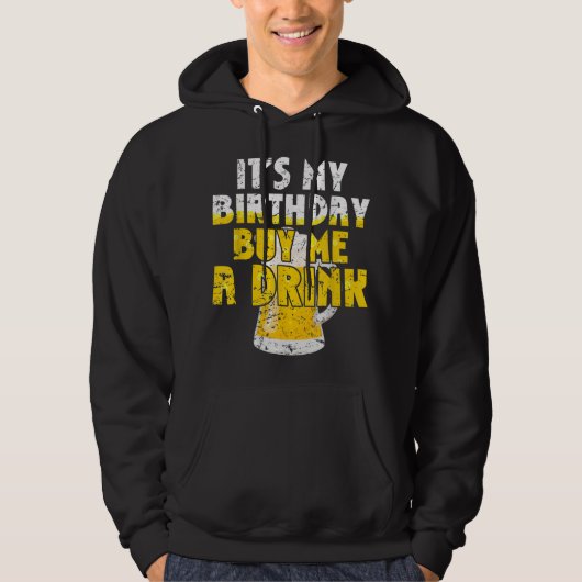 ビール好き私の誕生日買よA DrinkおもしろいDri パーカ (正面)