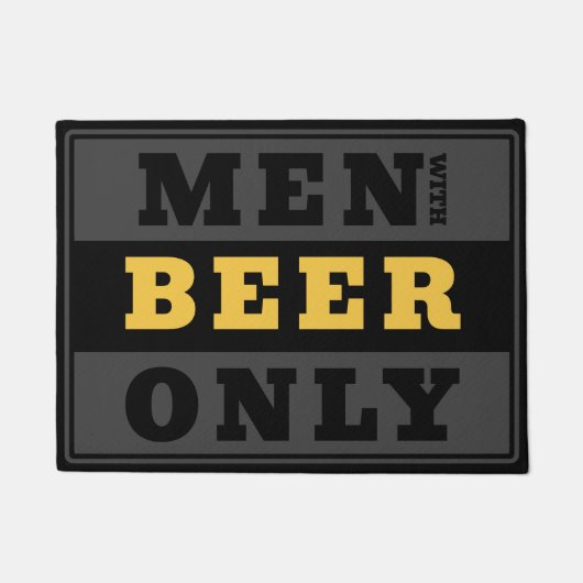 ビール好き限定の男性用エントランス ドアマット (正面)