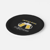 ビール好き50歳誕生日おめでとう ペーパープレート (アングル)