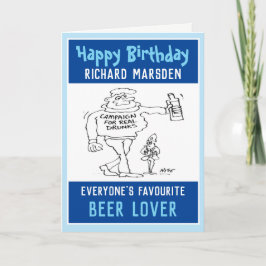 ビール好き、またはビールを飲む人へのハッピーバースデー カード