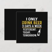 ビール好き 誕生日はビールだけ 招待状 (正面/裏面)