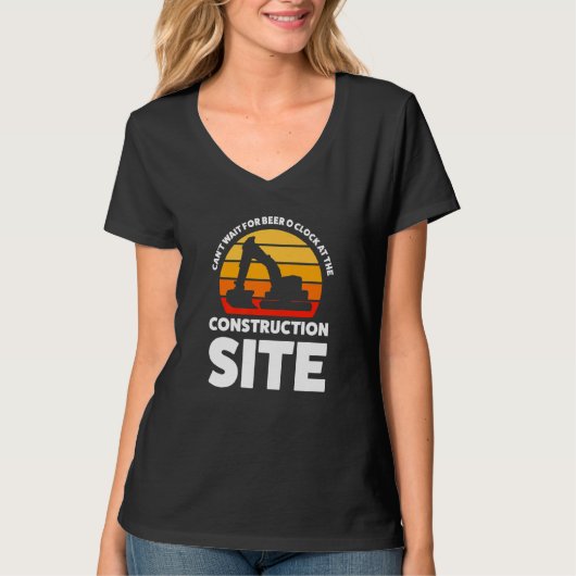 ビール建築サイトの構築を待てない Tシャツ (正面)