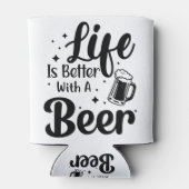 ビール引用文で人生はおもしろい良い 缶クーラー (裏面)