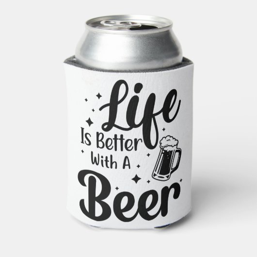 ビール引用文で人生はおもしろい良い 缶クーラー (缶裏面)