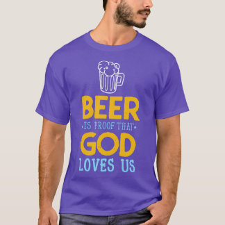 ビール引用文神が私たちを愛するパーティーおもしろい Tシャツ