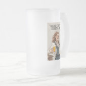 ビール引用文 フロストグラスビールジョッキ (正面右)