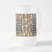 ビール引用文 フロストグラスビールジョッキ (正面右)