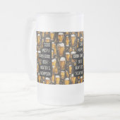 ビール引用文 フロストグラスビールジョッキ (正面左)