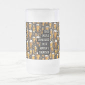 ビール引用文 フロストグラスビールジョッキ (中央)