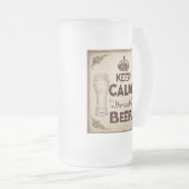 ビール引用文 フロストグラスビールジョッキ (正面右)