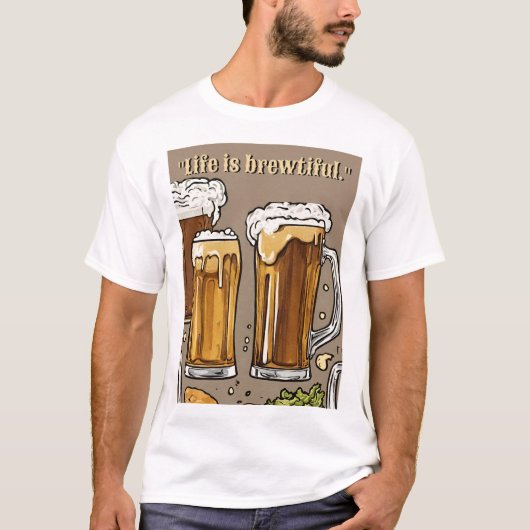 ビール引用文 Tシャツ (正面)