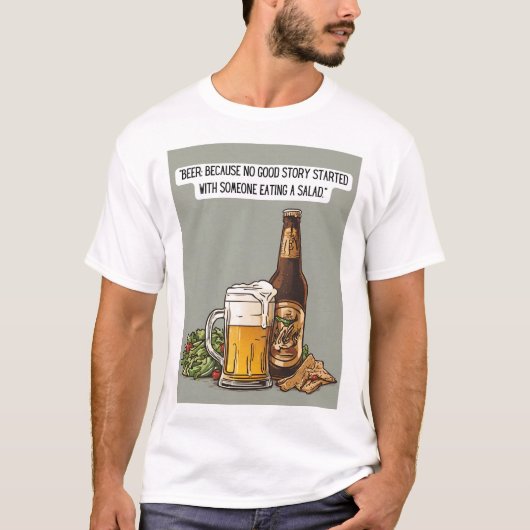 ビール引用文 Tシャツ (正面)