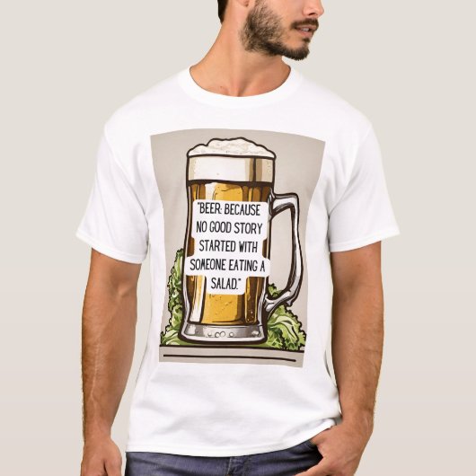 ビール引用文 Tシャツ (正面)