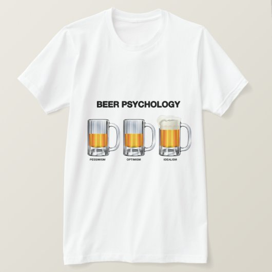 ビール心理学 Tシャツ (デザイン正面)