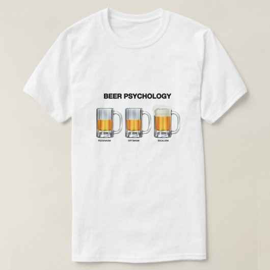 ビール心理学 Tシャツ (デザイン正面)