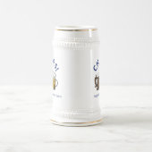 ビール応援カスタム文字モダン漫画 ビールジョッキ (中央)