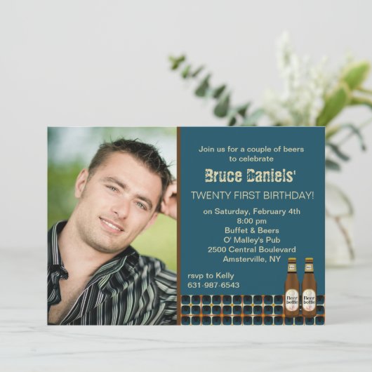 ビール応援フォト招待状 招待状 (スタンド正面)