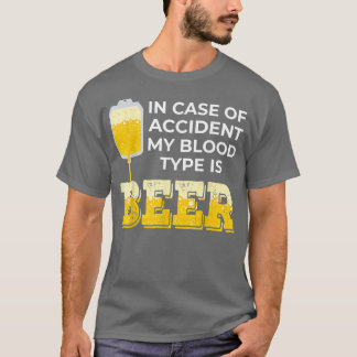 ビール恋人ギフト私の血液型はビール Tシャツ