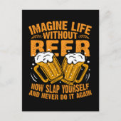 ビール想像無しの生おもしろい活 ポストカード (正面)