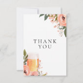 ビール愛がにぎやかに！お姫様のシャワー サンキューカード (正面)