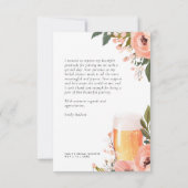 ビール愛がにぎやかに！お姫様のシャワー サンキューカード (裏面)