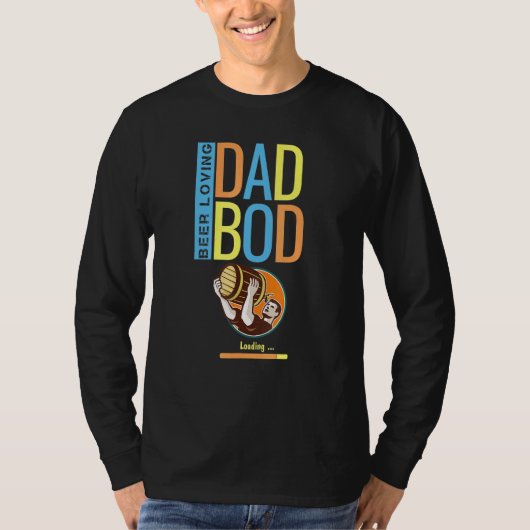 ビール愛パパBod For Father ポップ・アートの Papa Daddy Tシャツ (正面)