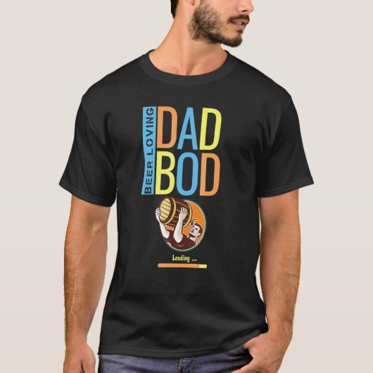 ビール愛パパBod For Father ポップ・アートの Papa Daddy Tシャツ (正面)