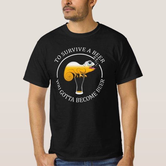 ビール愛好家のおもしろい引用文- Beer Tシャツ (正面)