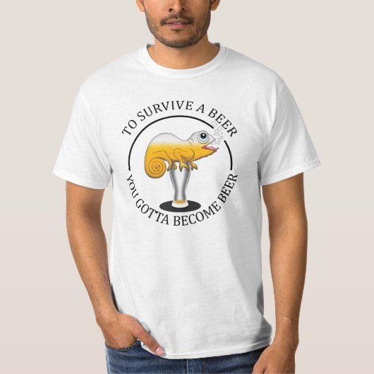 ビール愛好家のおもしろい引用文- Beer Tシャツ (正面)