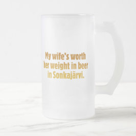ビール愛好家の夫用フロストガラス マグ